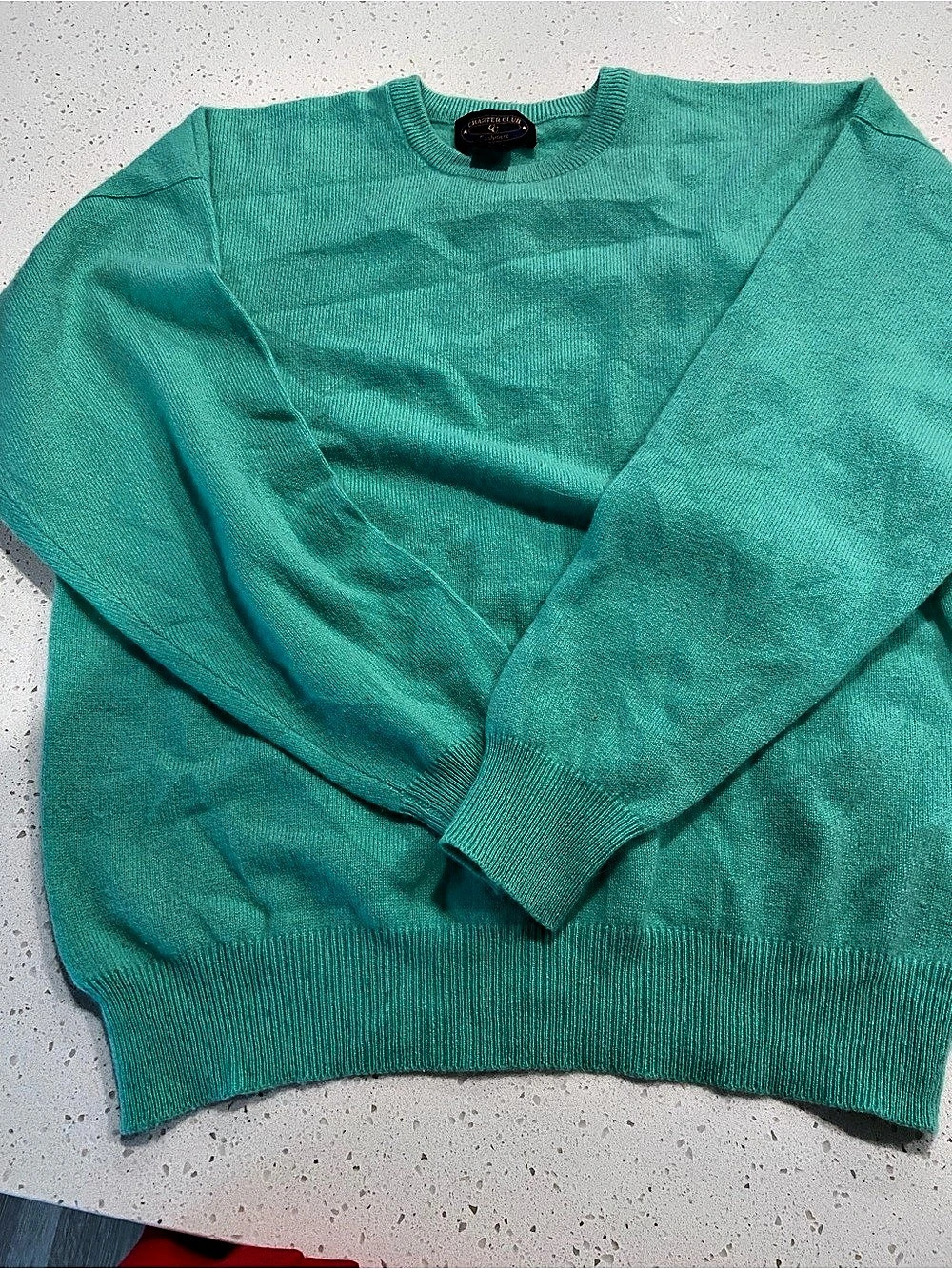 Charter Club Crewneck Cashmere Sweater in Green Size Medium